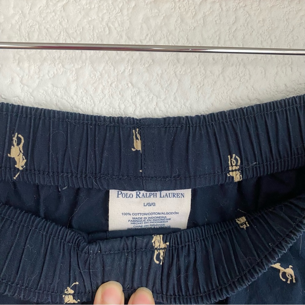 Polo Ralph Lauren navy blue and gold logo print boxer shorts, size L - Picture 4 of 4